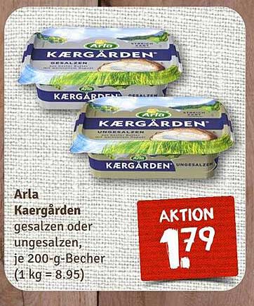 Arla Kærgården gesalzen oder ungesalzen, je 200-g-Becher
