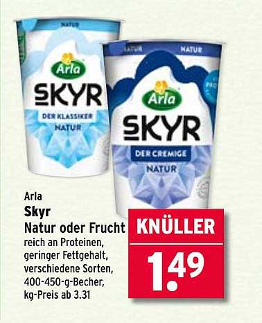 Arla Skyr Natur oder Frucht - 400-450-g-Becher