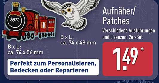 Aufnäher/Patches im 2er-Set – Ideal zum Personalisierten oder Reparieren