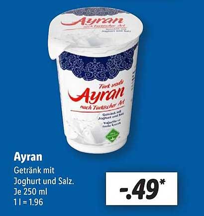 Ayran - Erfrischendes Getränk mit Joghurt und Salz
