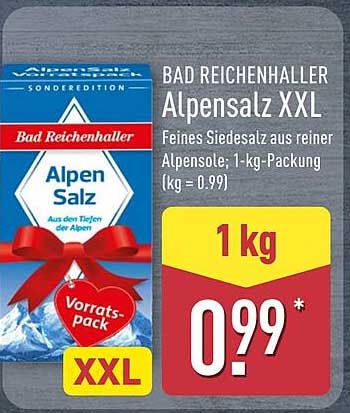 BAD REICHENHALLER Alpensalz XXL - Feines Siedesalz aus reiner Alpensole