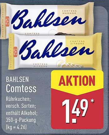 BAHLSEN Comtex Rührkuchen - Verschiedene Sorten mit Alkohol - 350-g-Packung