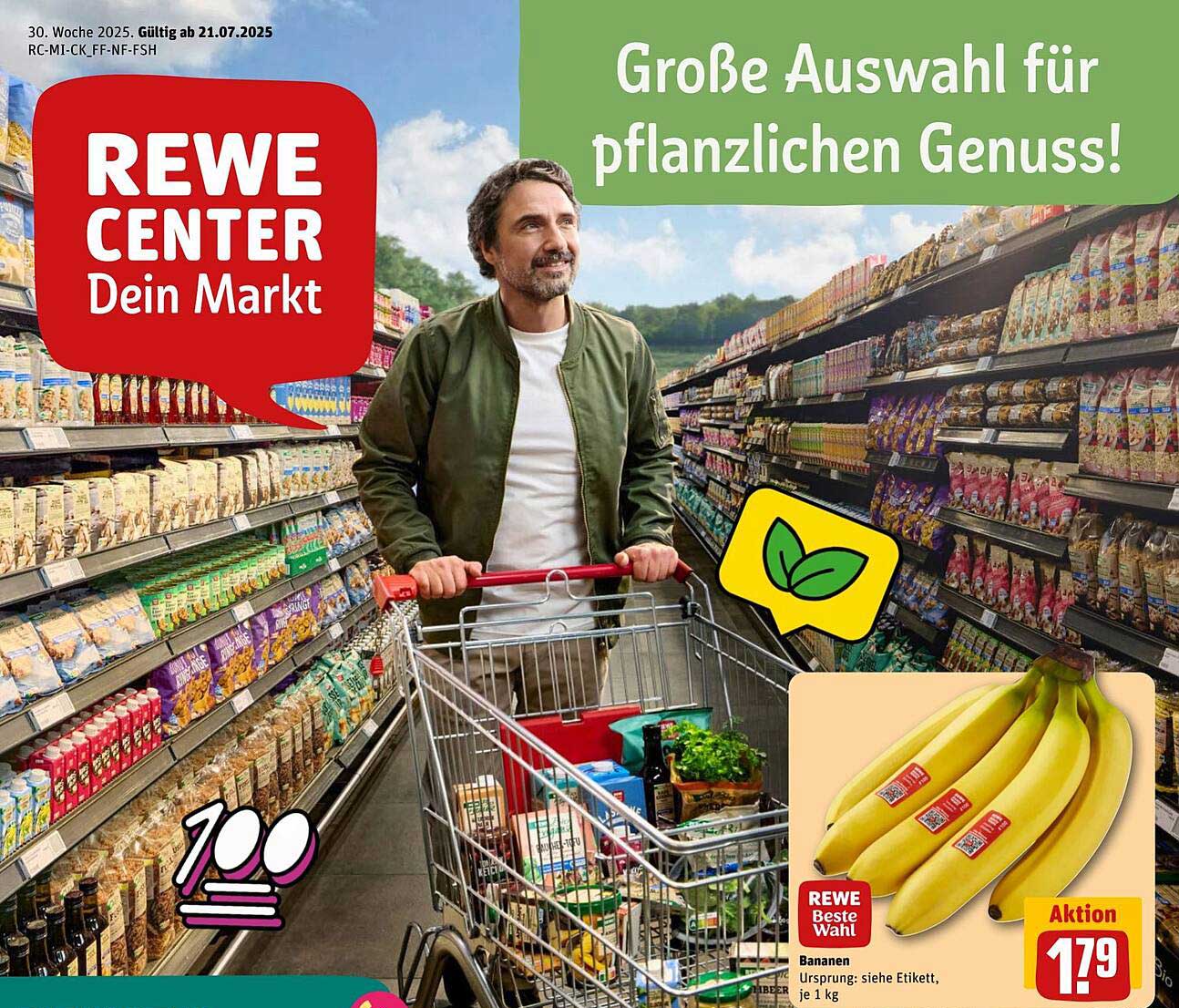 Banane REWE Beste Wahl, 1 kg für 1,79 €