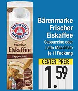 Bärenmarke Frischer Eiskaffee Cappuccino oder Latte Macchiato je 1l Packung