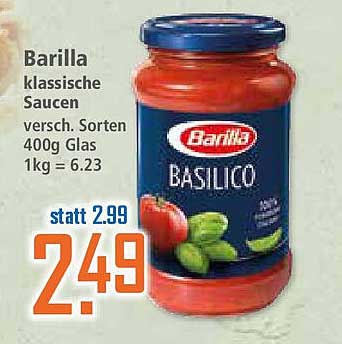 Barilla klassische Saucen Basilico 400g