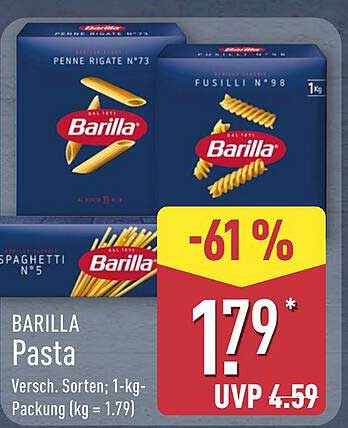 BARILLA Pasta - Verschiedene Sorten, 1-kg-Packung