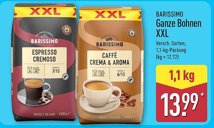BARISSIMO Ganze Bohnen XXL - 1,1 kg Packung