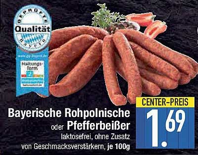 Bayerische Rohpolnische oder Pfefferbeißer, je 100g