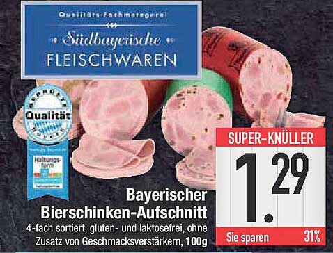Bayerischer Bierschinken-Aufschnitt 100g
