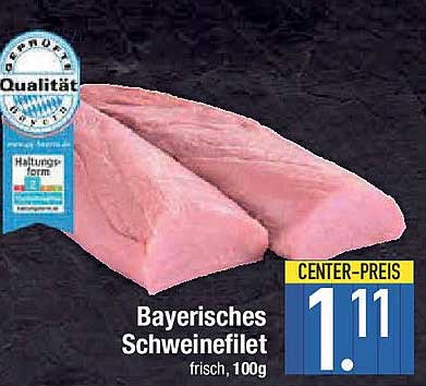 Bayerisches Schweinefilet frisch, 100g