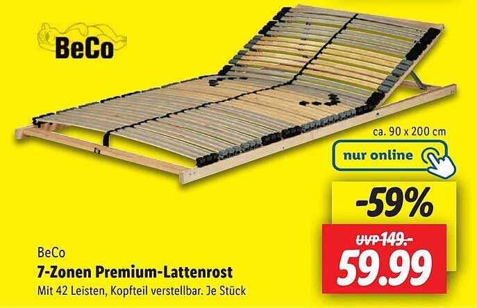 BeCo 7-Zonen Premium-Lattenrost