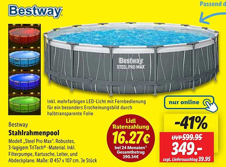Bestway Stahlrahmenpool – Steel Pro Max