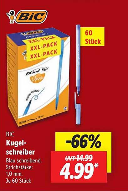 BIC Kugelschreiber XXL-Pack 60 Stück - Jetzt zum Sparpreis!
