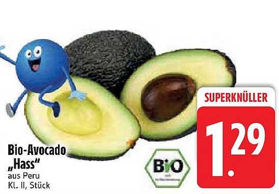 Bio-Avocado "Hass" aus Peru, Kl. II, Stück