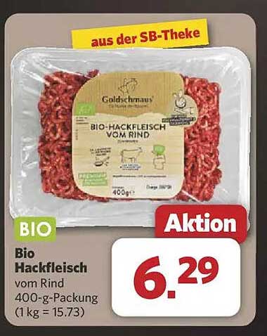Bio Hackfleisch vom Rind 400-g-Packung