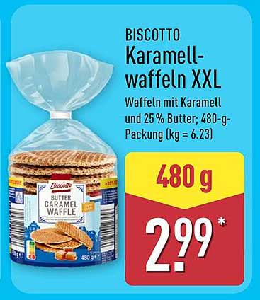 BISCOTTO Karamell-Waffeln XXL