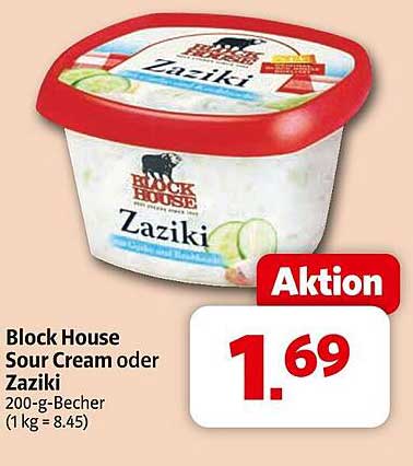 Block House Sour Cream oder Zaziki