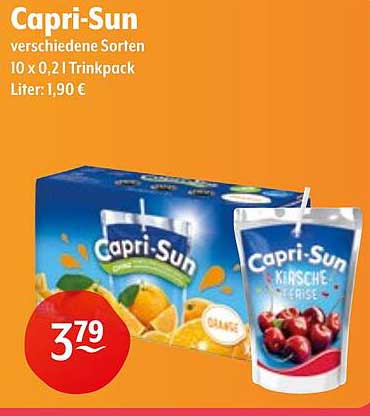 Capri-Sun verschiedene Sorten 10 x 0,2 l Trinkpack