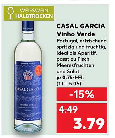 CASAL GARCIA Vinho Verde - Halbtrocken Weisswein