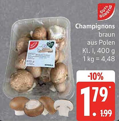Champignons braun aus Polen, Kl. I, 400 g