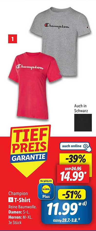 Champion T-Shirt - Jetzt zum Tiefpreis!