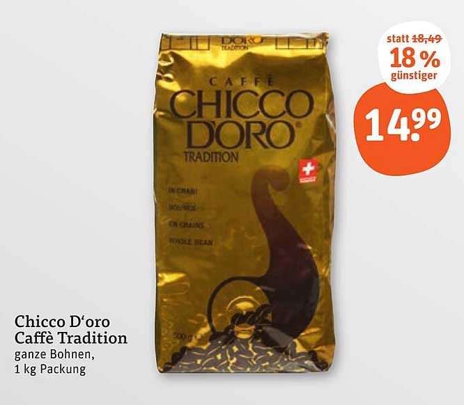 Chicco D'oro Caffè Tradition, 1 kg Packung