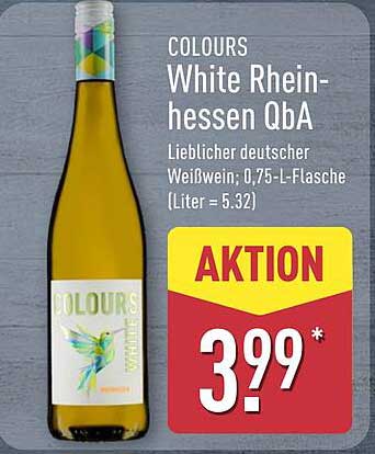 COLOURS White Rheinhessen QbA - Lieblicher deutscher Weißwein 0,75-L-Flasche