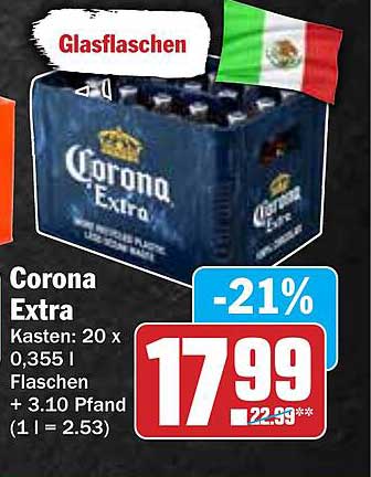 Corona Extra Kasten 20 x 0,355 l Flaschen