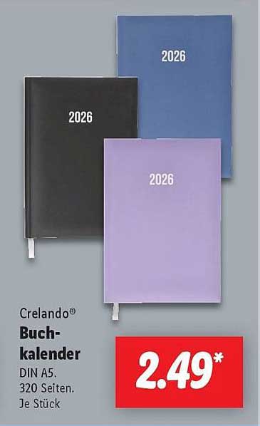 Crelando® Buchkalender DIN A5 2026