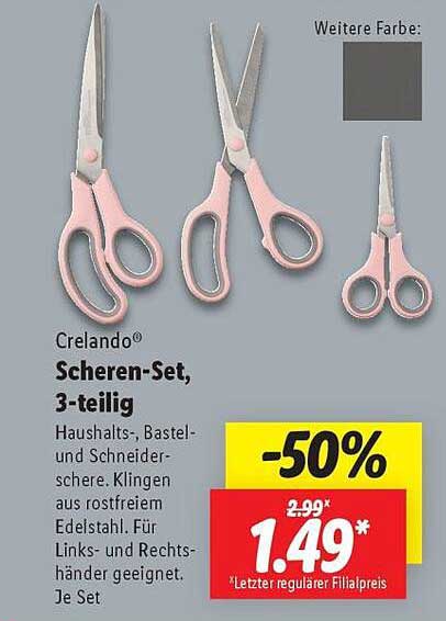 Crelando® Scheren-Set, 3-teilig