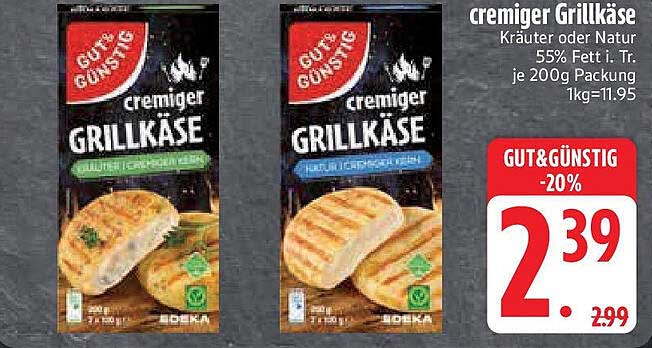 cremiger Grillkäse - Kräuter oder Natur