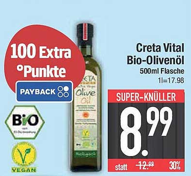 Creta Vital Bio-Olivenöl 500ml Flasche