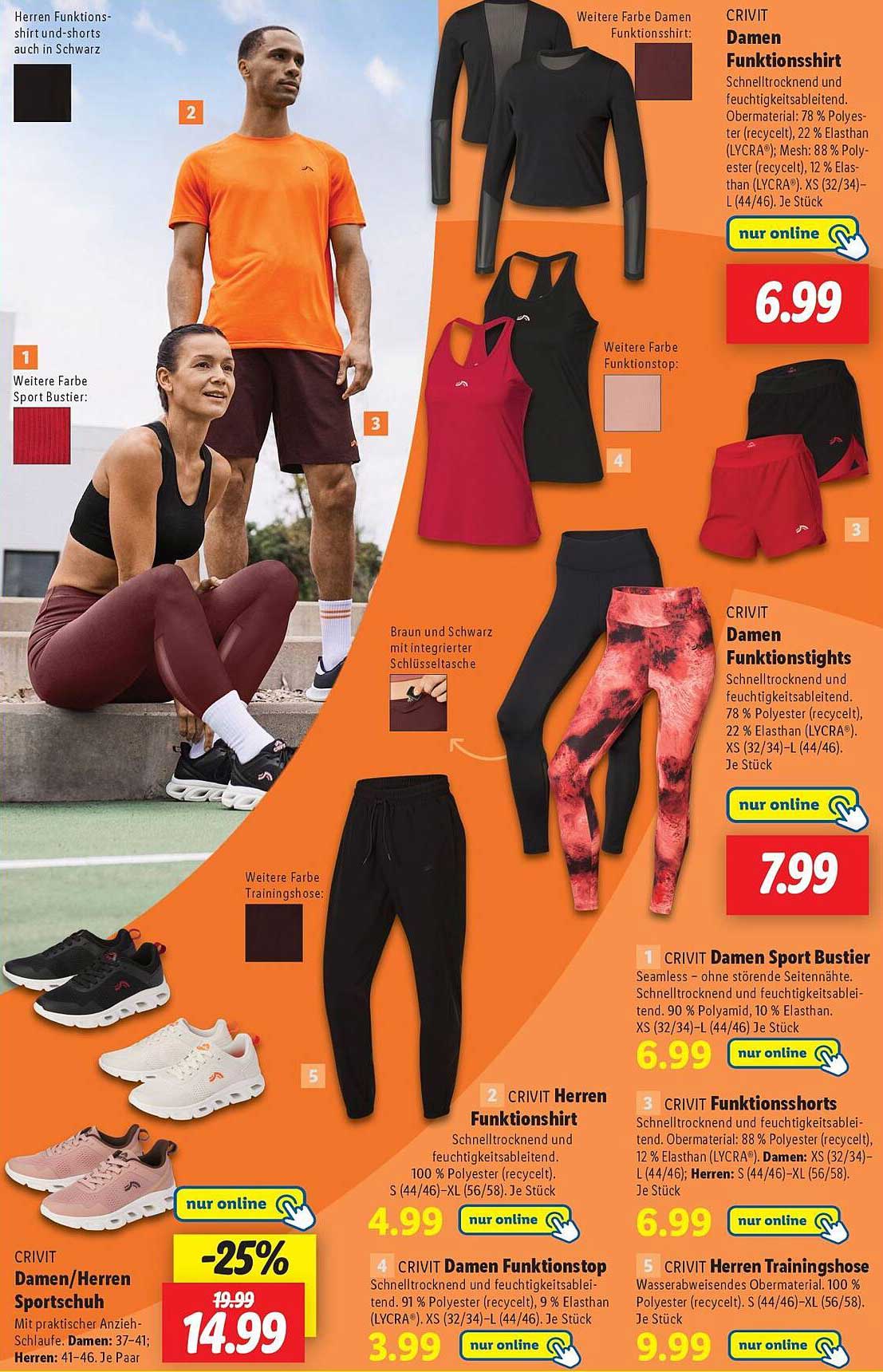CRIVIT Damen Funktionsshirt