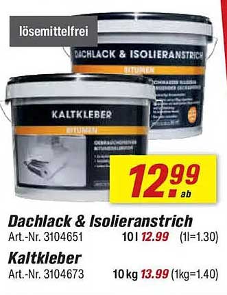 Dachlack & Isolieranstrich - Kaltkleber