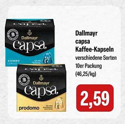 Dallmayr capsa Kaffee-Kapseln verschiedene Sorten 10er Packung