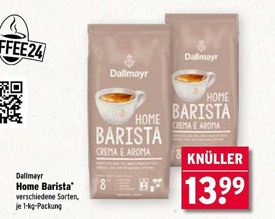Dallmayr Home Barista Crema e Aroma 1-kg-Packung