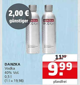 DANZKA Vodka 40% Vol. 0,5 l zum Aktionspreis