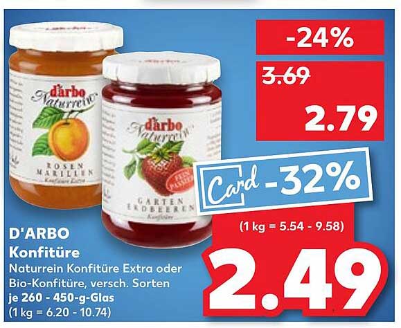 D'ARBO Konfitüre - Verschiedene Sorten erhältlich