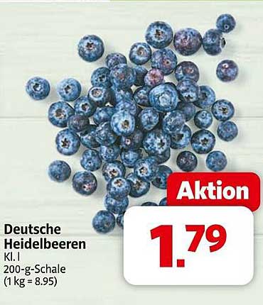 Deutsche Heidelbeeren Kl. I 200-g-Schale