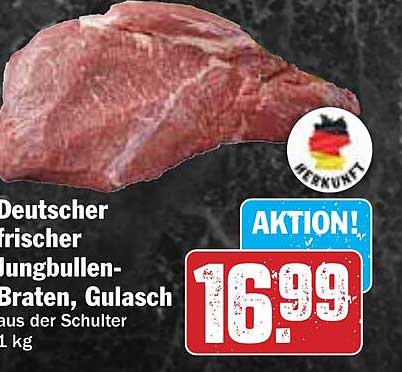 Deutscher frischer Jungbullen-Braten, Gulasch aus der Schulter