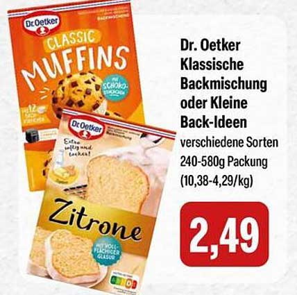 Dr. Oetker Klassische Backmischung oder Kleine Back-Ideen
