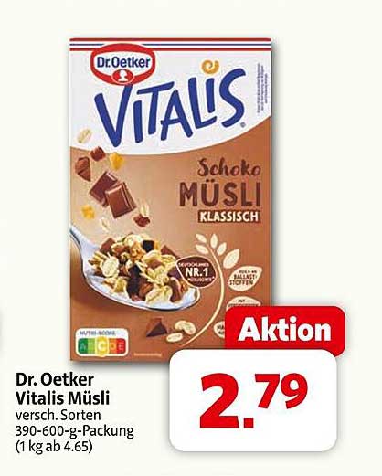 Dr. Oetker Vitalis Müsli - verschiedene Sorten