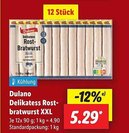 Dulano Delikatess Rostbratwurst XXL