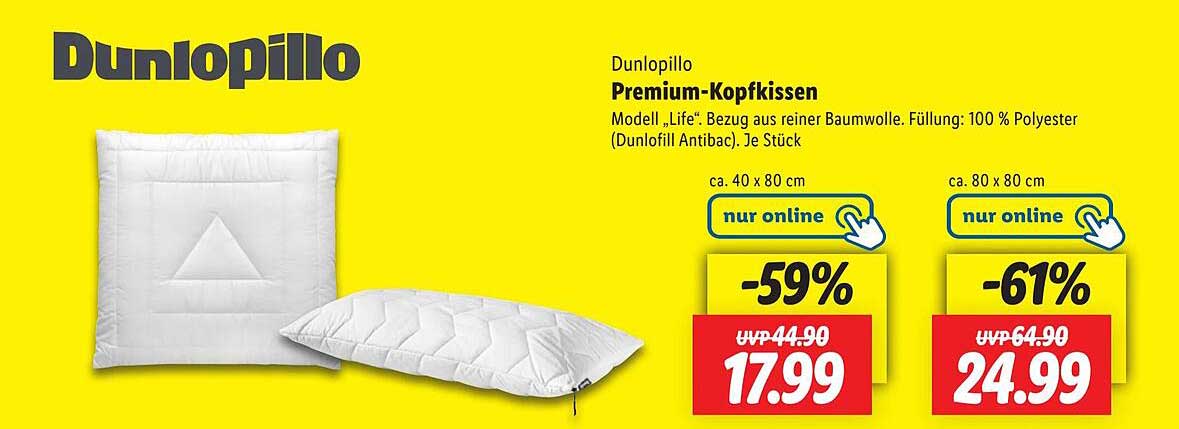 Dunlopillo Premium-Kopfkissen