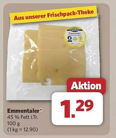 Emmentaler 100 g – Aus unserer Frischpack-Theke