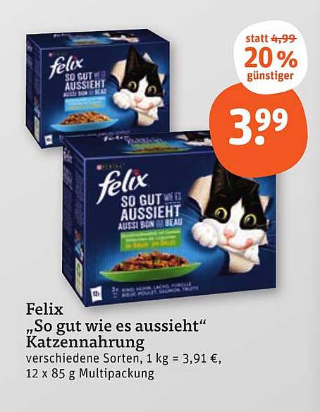 Felix "So gut wie es aussieht" Katzennahrung