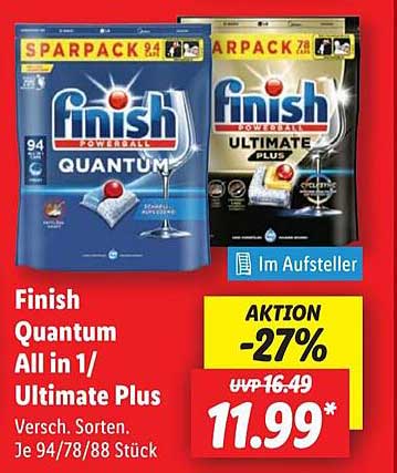 Finish Quantum All in 1 / Ultimate Plus - Sparpack 94 Stück
