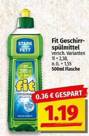 Fit Geschirrspülmittel 500ml – jetzt zum attraktiven Preis!
