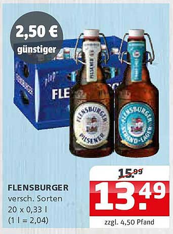 FLENSBURGER 20 x 0,33 l – Verschiedene Sorten