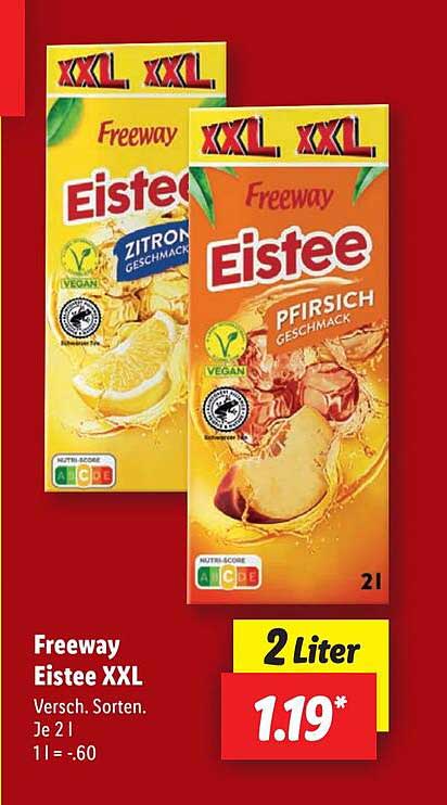 Freeway Eistee XXL - Pfirsich und Zitrone